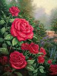 unknow artist Red Roses in Garden oil painting image
